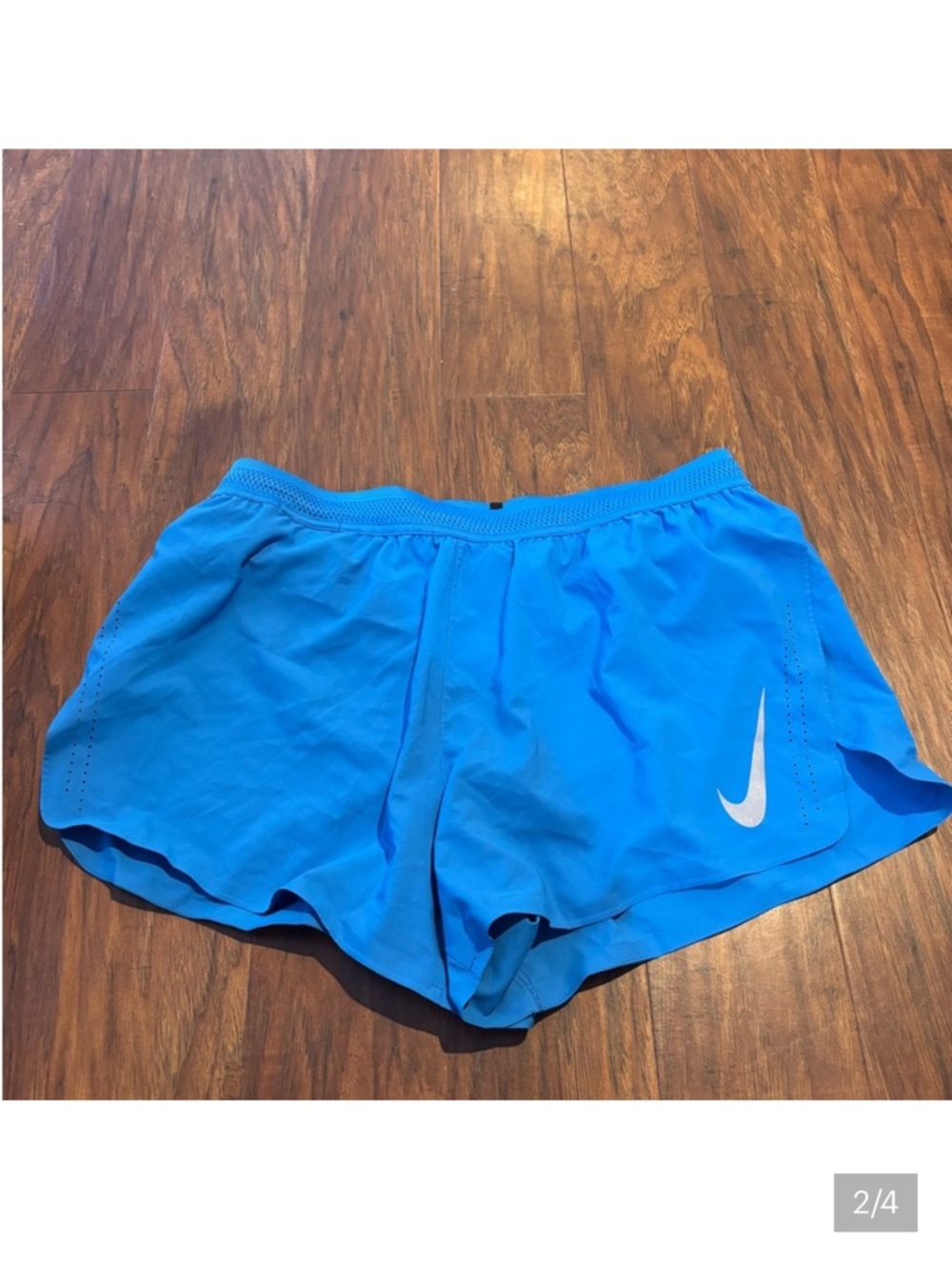 Nike Aeroswift Mens Blue 4in Running Shorts Lined Reflective Size Extra Large